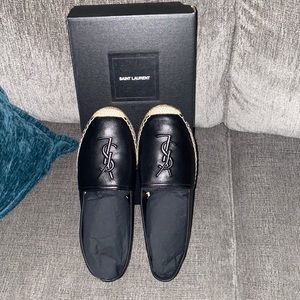 YSL leather espadrilles size 38 + (8.5 womens). I wore once, on New Years.